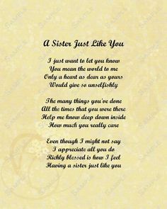 Sister Poems That Make You Cry